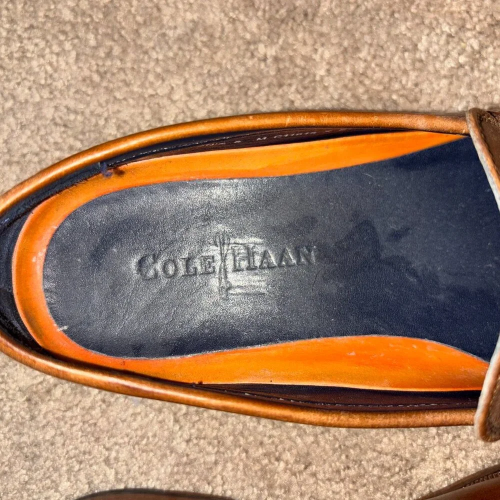 Cole Haan Brown Leather Penny Loafers